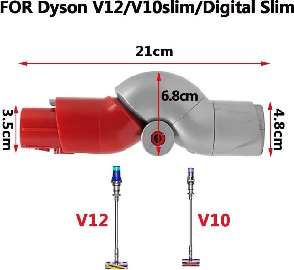 Flex-Adapter für Dyson V12 Leicht Staubsauger, Knickelement für Dyson V12/V10Slim/Digital Slim Leicht Staubsauger