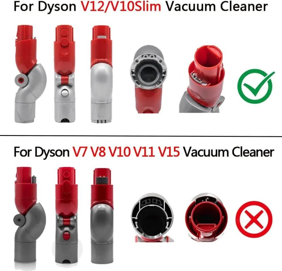 Flex-Adapter für Dyson V12 Leicht Staubsauger, Knickelement für Dyson V12/V10Slim/Digital Slim Leicht Staubsauger
