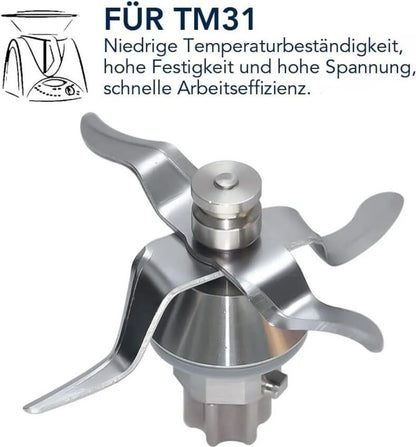 Thermomix TM31 Food Processor Mixing Blade Stainless Steel - with Seal