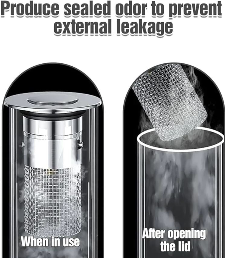 2-Piece Set Washbasin Stopper with Hair Catcher, Stainless Steel Pop-up Drain Filter with Removable Filter Basket