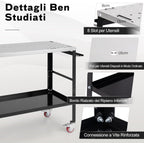 Tavolo da Lavoro, Banco da Lavoro con Supporto per Attrezzi e Vassoio, Fori per Fissaggio