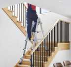 Scala multiuso da 402 cm, gradini 4 x 4, scala telescopica 3 in 1, scala in alluminio, scala pieghevole, scala pieghevole su entrambi i lati e scala