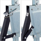 Cavalletto da Lavoro, Set da 2, Banco da Lavoro Resistente, max. 200kg, 80-130cm, Pieghevole, Nero-Argento